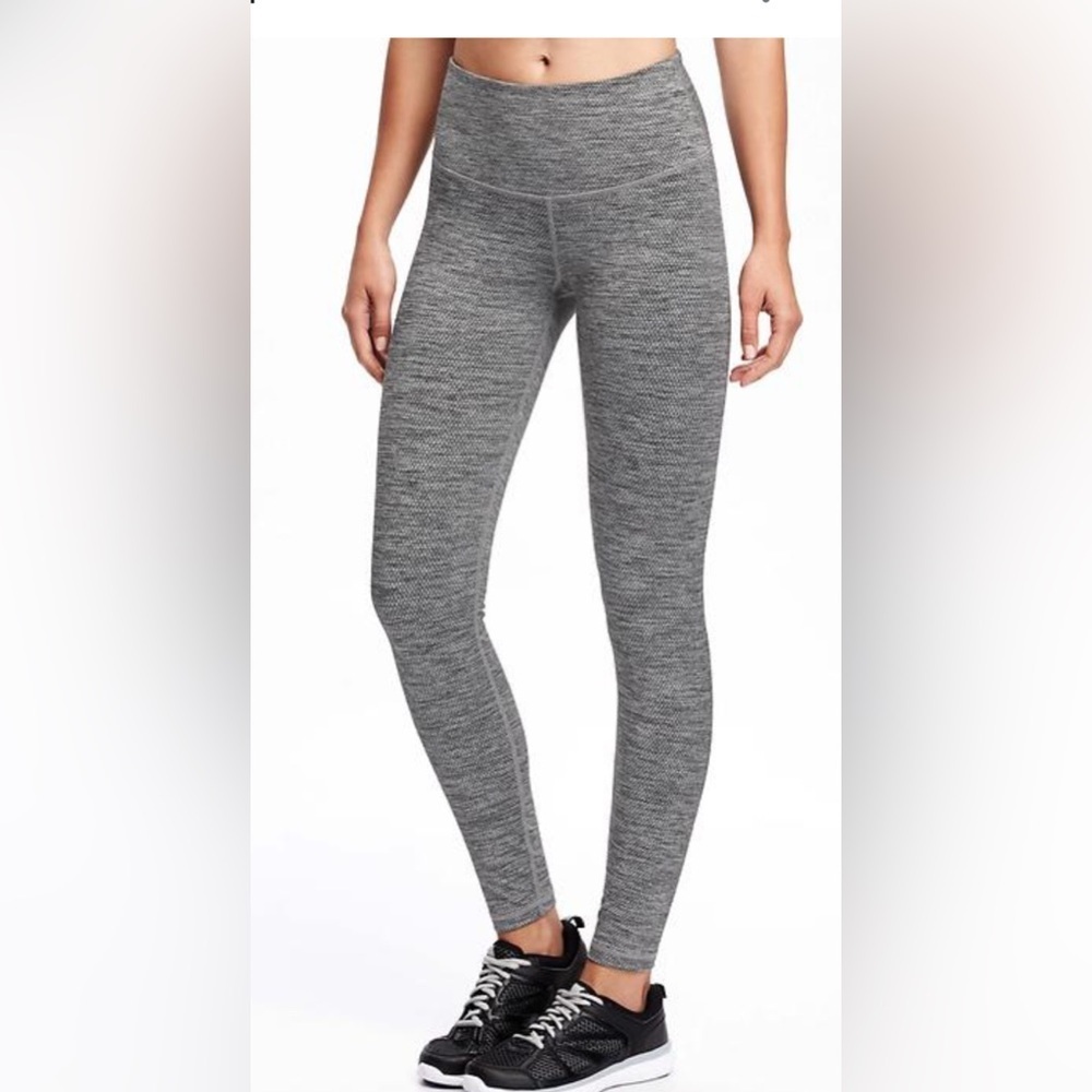 Old Navy Active Go-Dry Mid-Rise Compression Leggings Gray XL Athletic